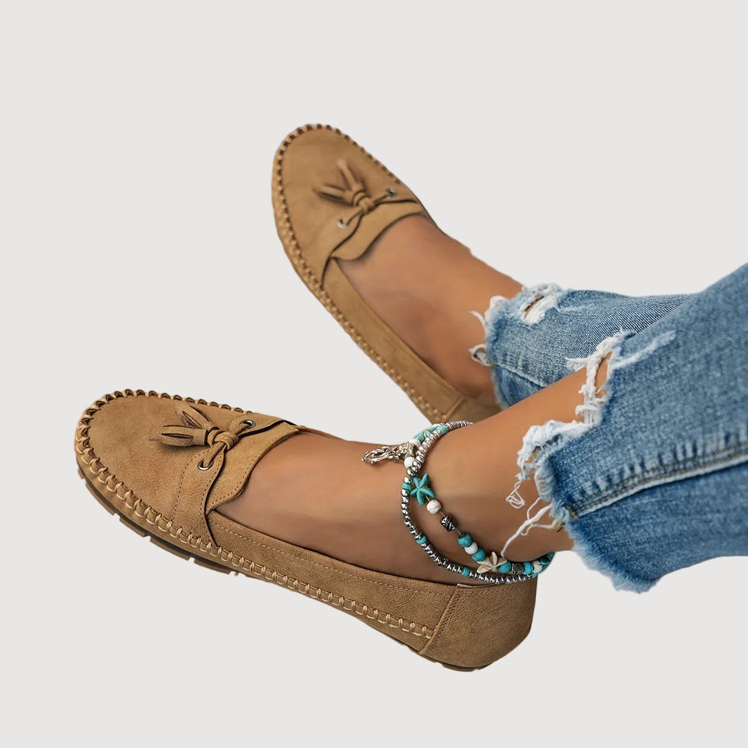 LENA – SUEDE TASSEL LOAFERS