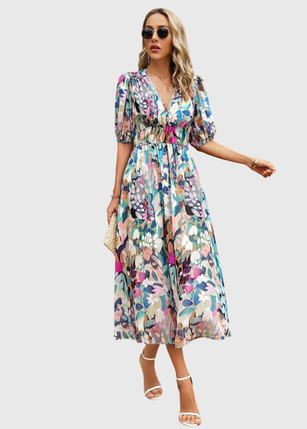 Navi | Flattering Floral Midi Dress