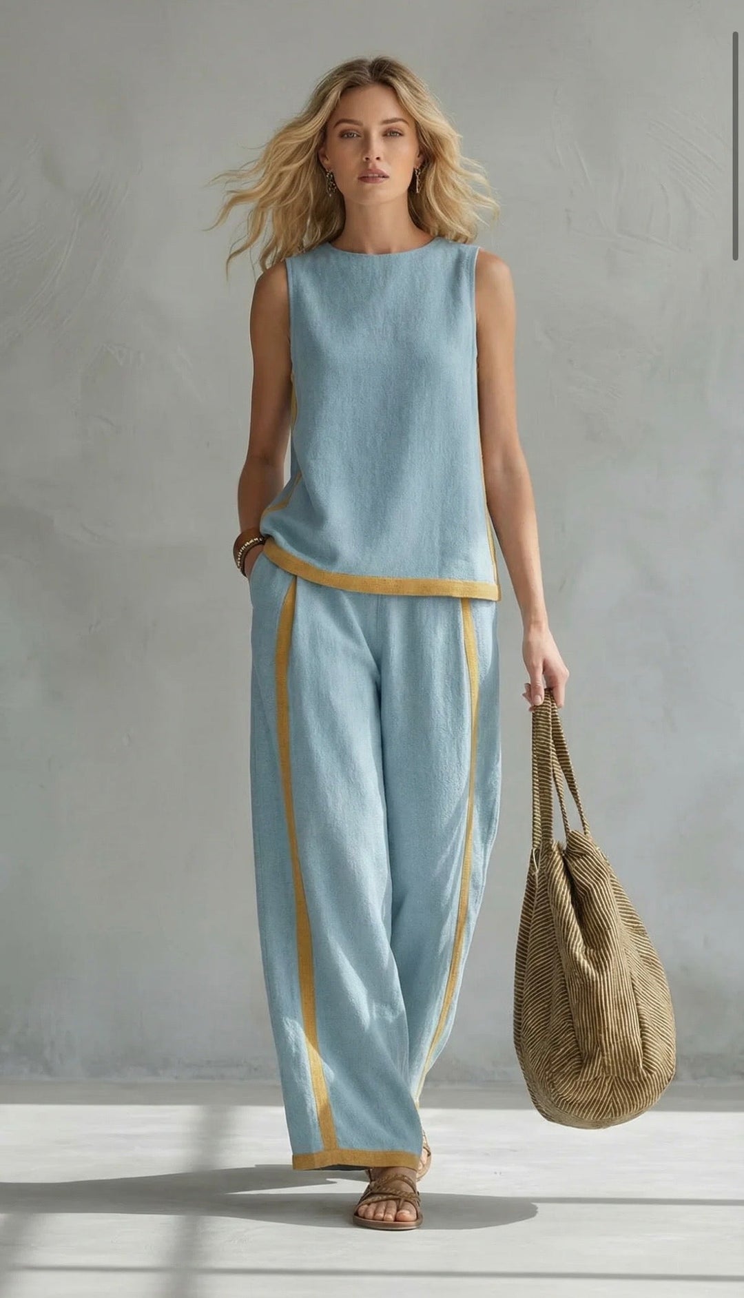 Lexa | Elegant Cotton and Linen Suit