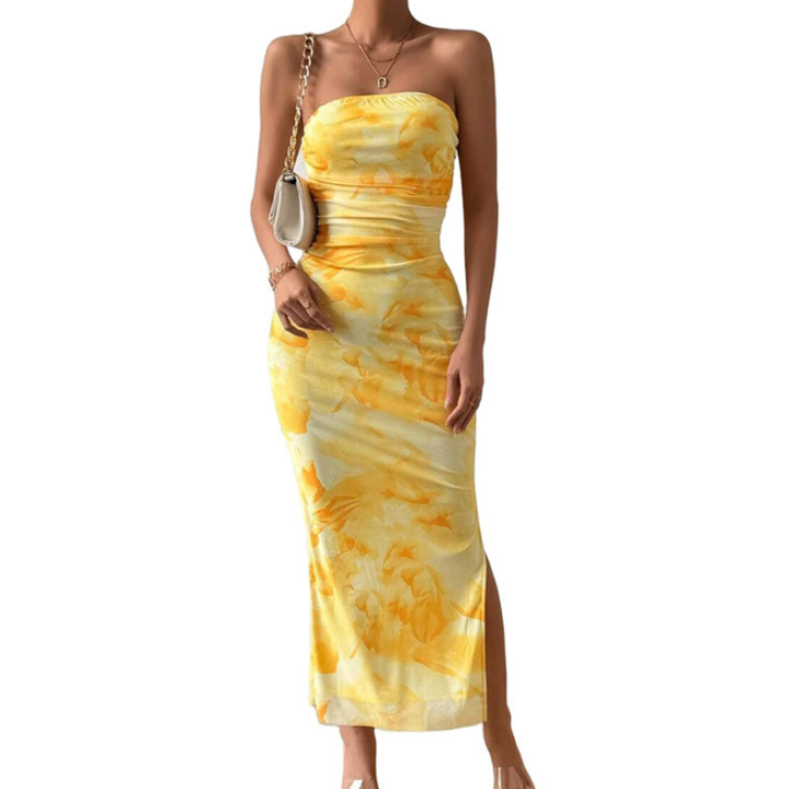 AMBER – STRAPLESS MAXI DRESS