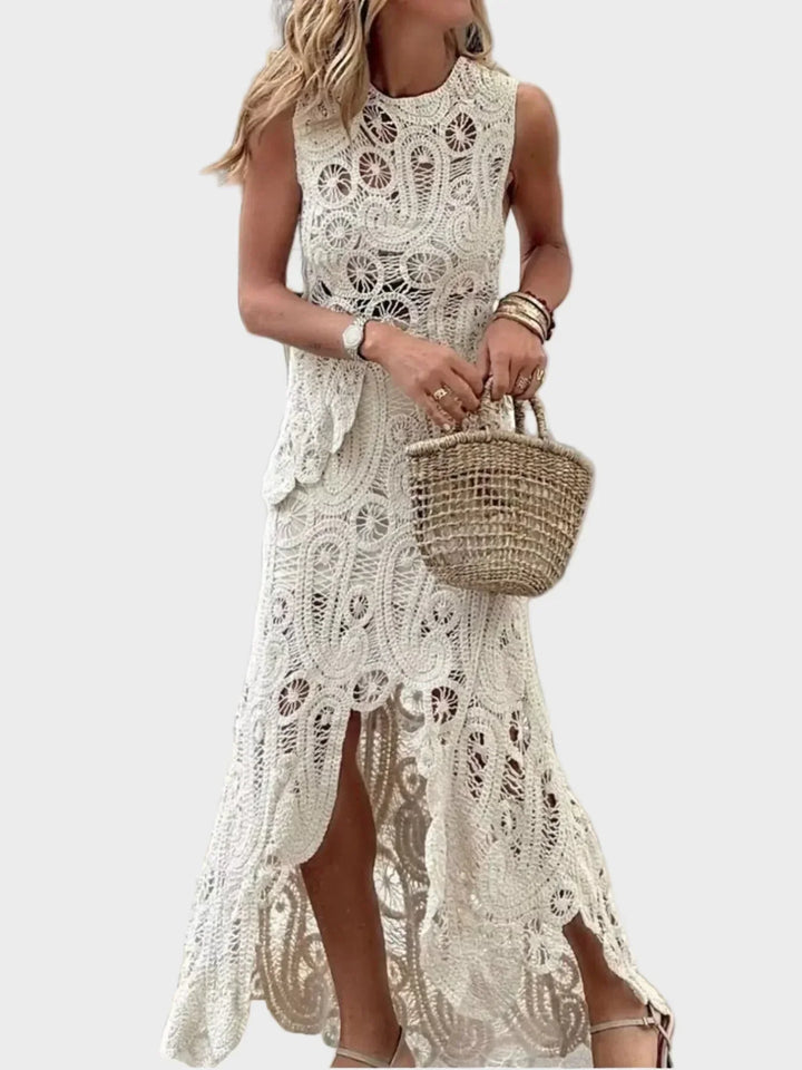 Elinor - Crochet Sleeveless Tank and Skirt Set