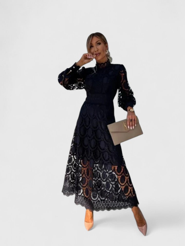 Flora | Lace Midi Dress