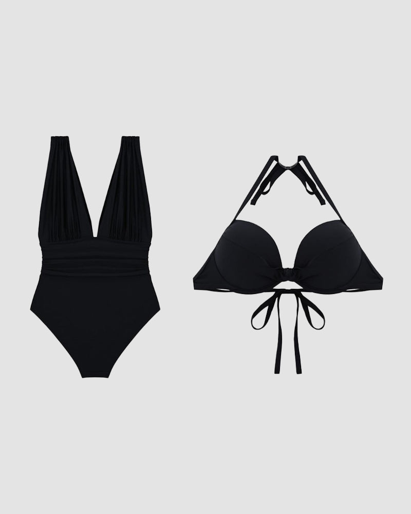 Beatrice Shaping Swimsuit with Deep V-Neck
