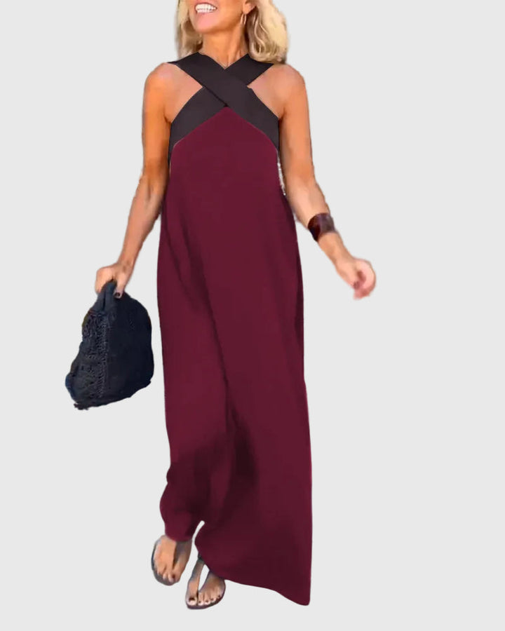 ELLA – CROSS-STRAP MAXI DRESS
