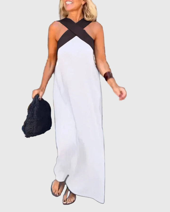 ELLA – CROSS-STRAP MAXI DRESS