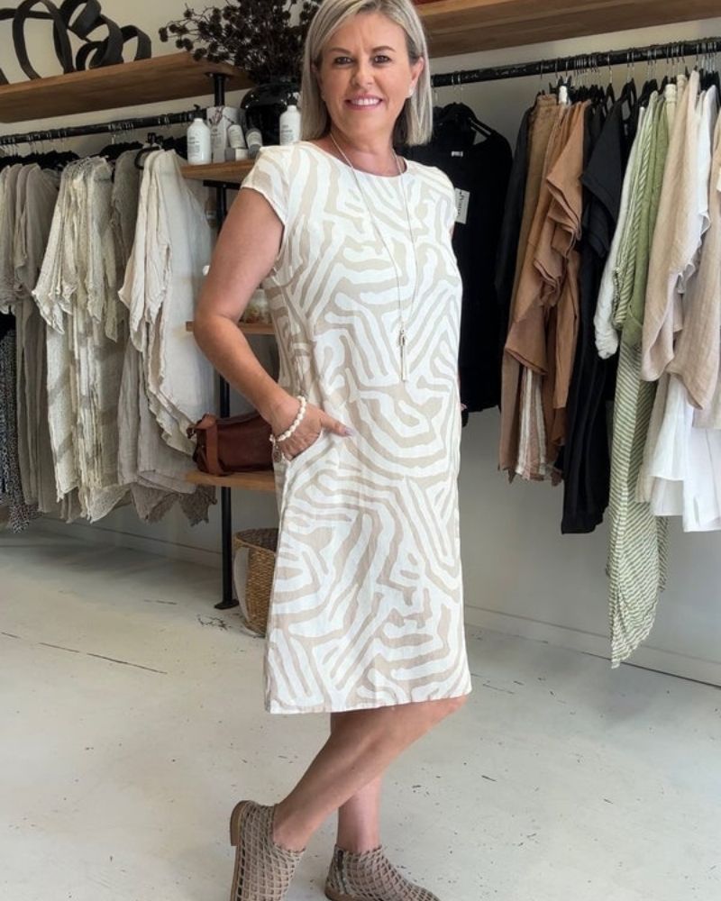 VERA – ABSTRACT MIDI DRESS