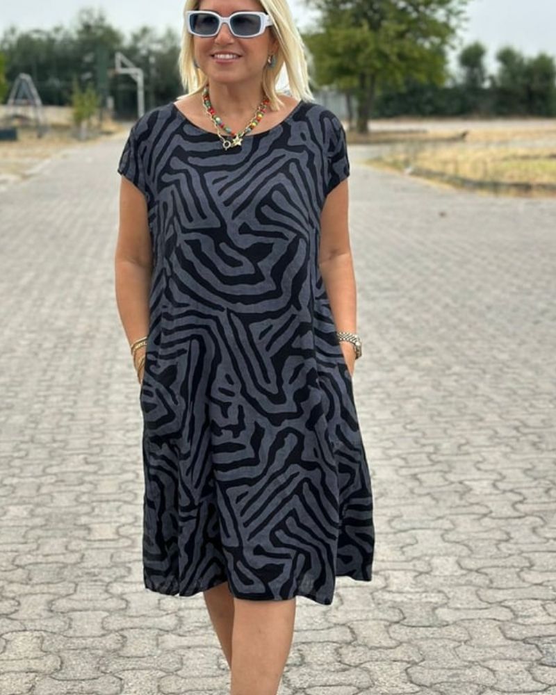 VERA – ABSTRACT MIDI DRESS