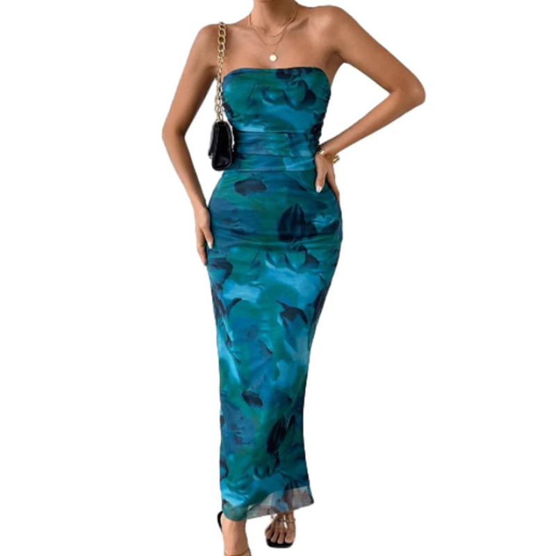 AMBER – STRAPLESS MAXI DRESS