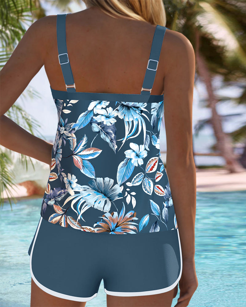 Maisie — Printed U-Neck Tankini Top