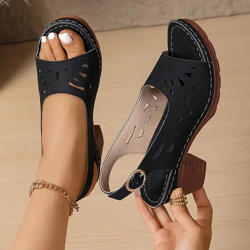 GLORIA – BLOCK HEEL SANDALS
