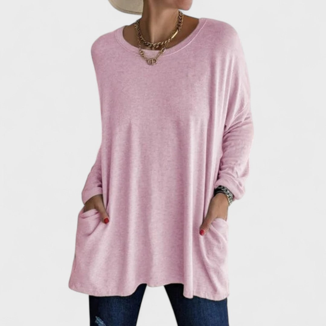 CLAIRE – RELAXED LONG-SLEEVE TOP