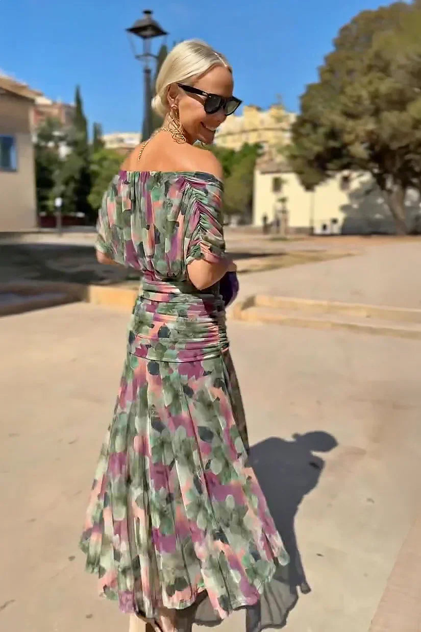 Elegant V-Neck Maxi Party Dress