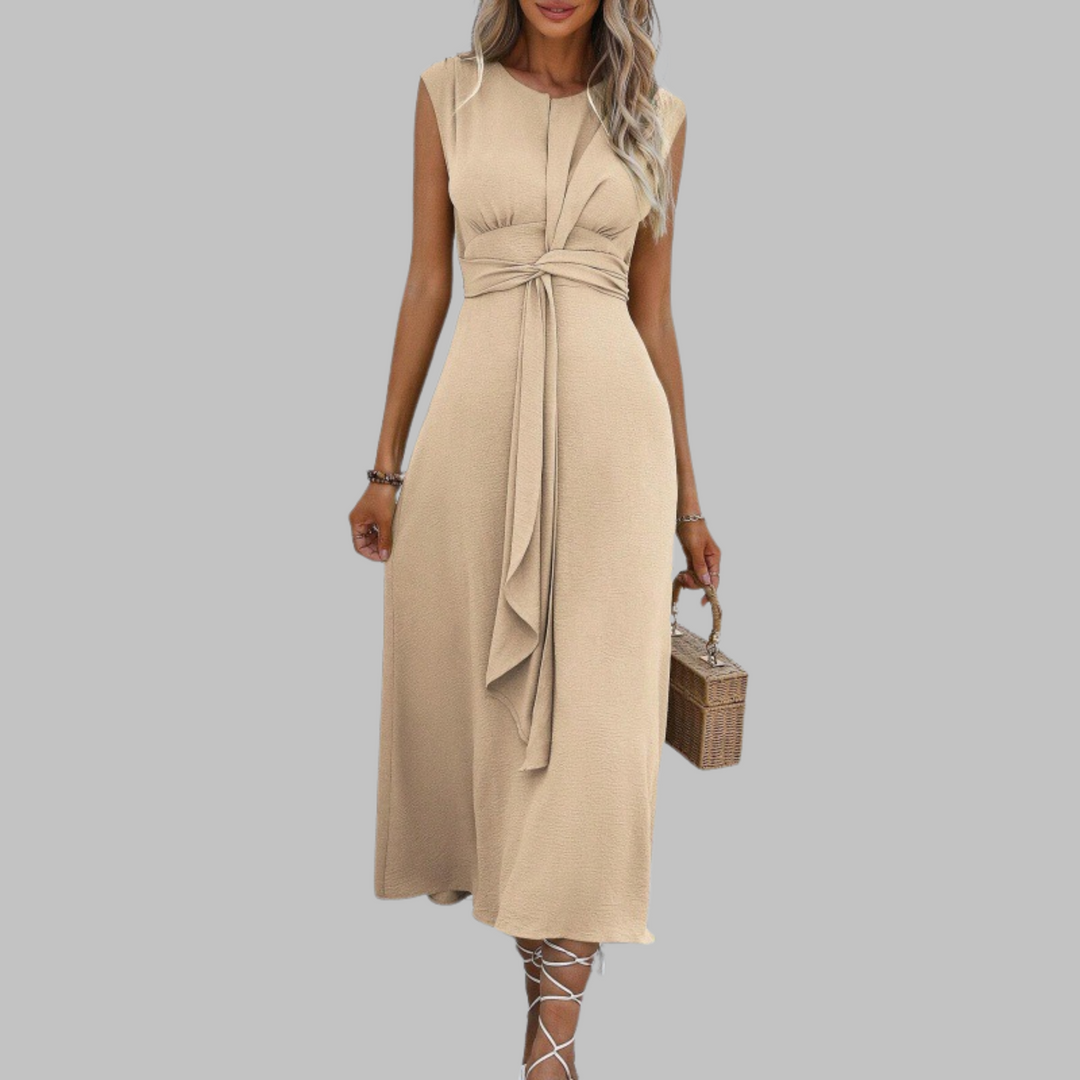 STELLA – TIE-WAIST MIDI DRESS