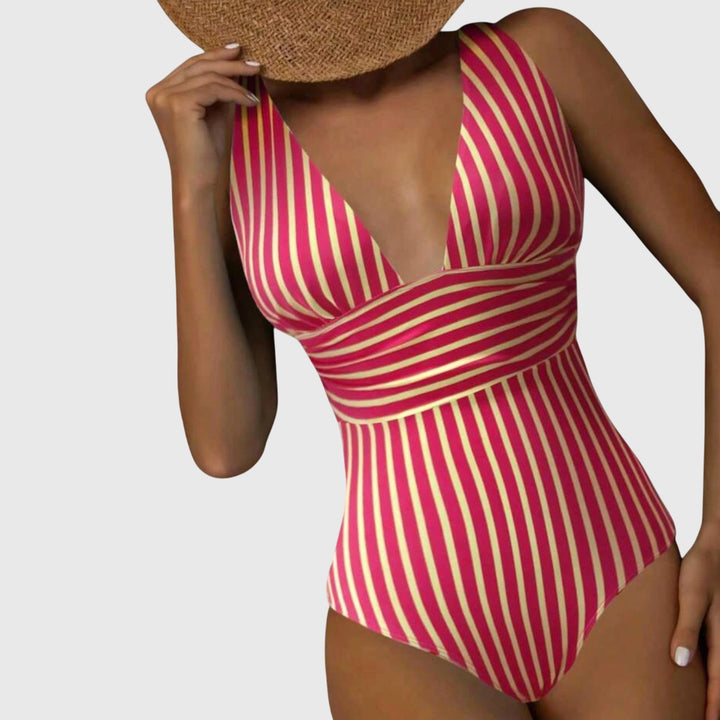 Katie — Striped Swimsuit
