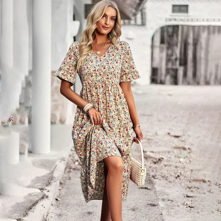 Clara | Floral Midi Dress
