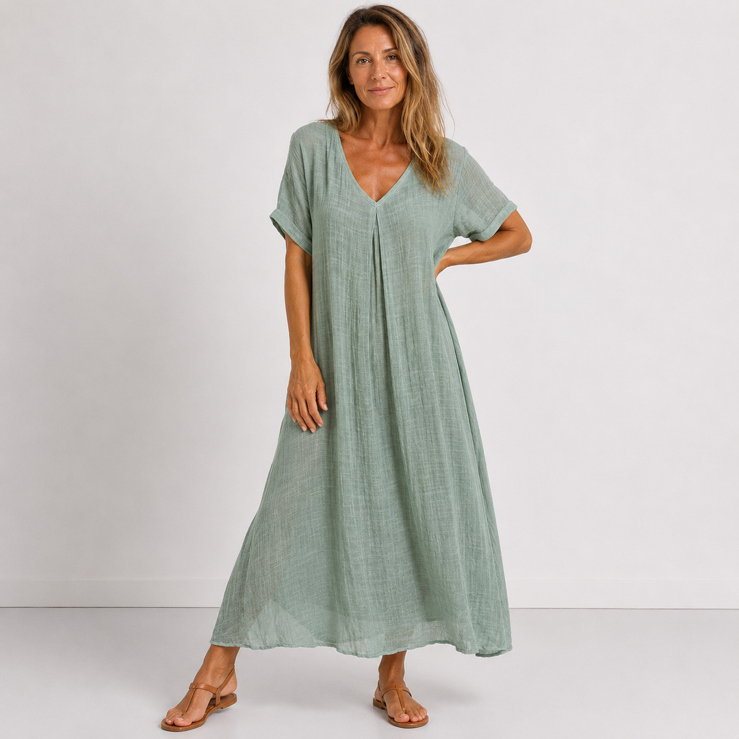 Isla flowy maxi dress in Green - photo 1
