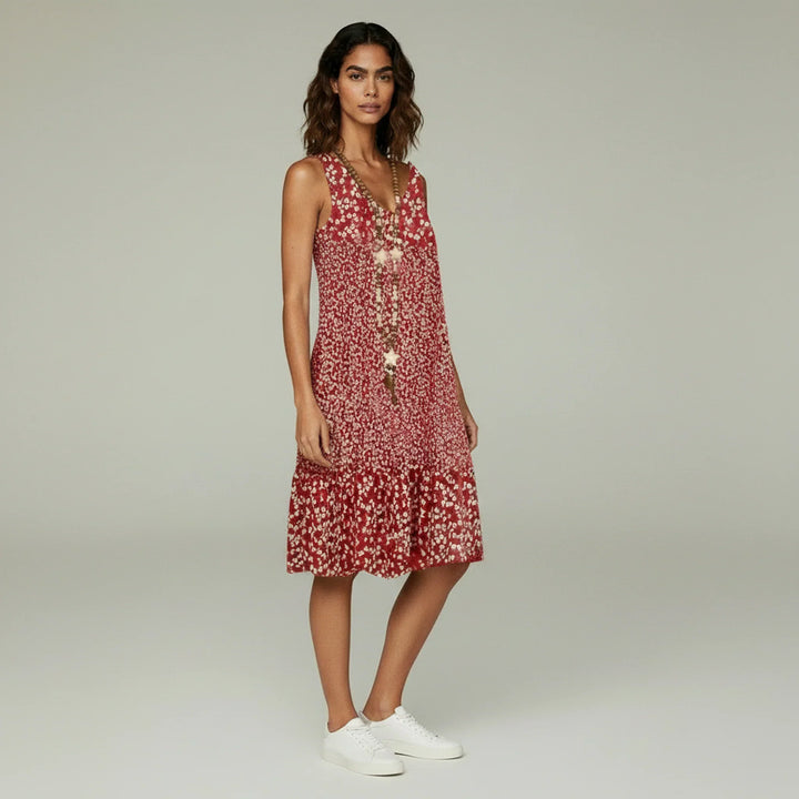 ROSIE – FLORAL TIERED MIDI DRESS