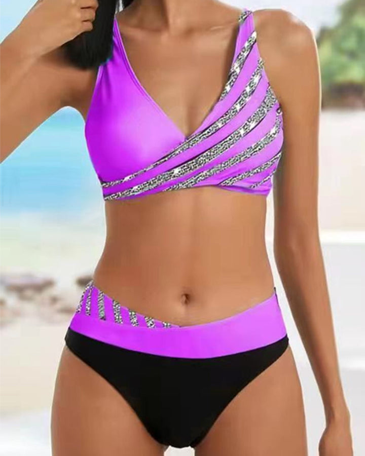 Beatrice - Printed Bikini in Warm Tones