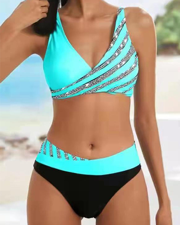 Beatrice - Printed Bikini in Warm Tones