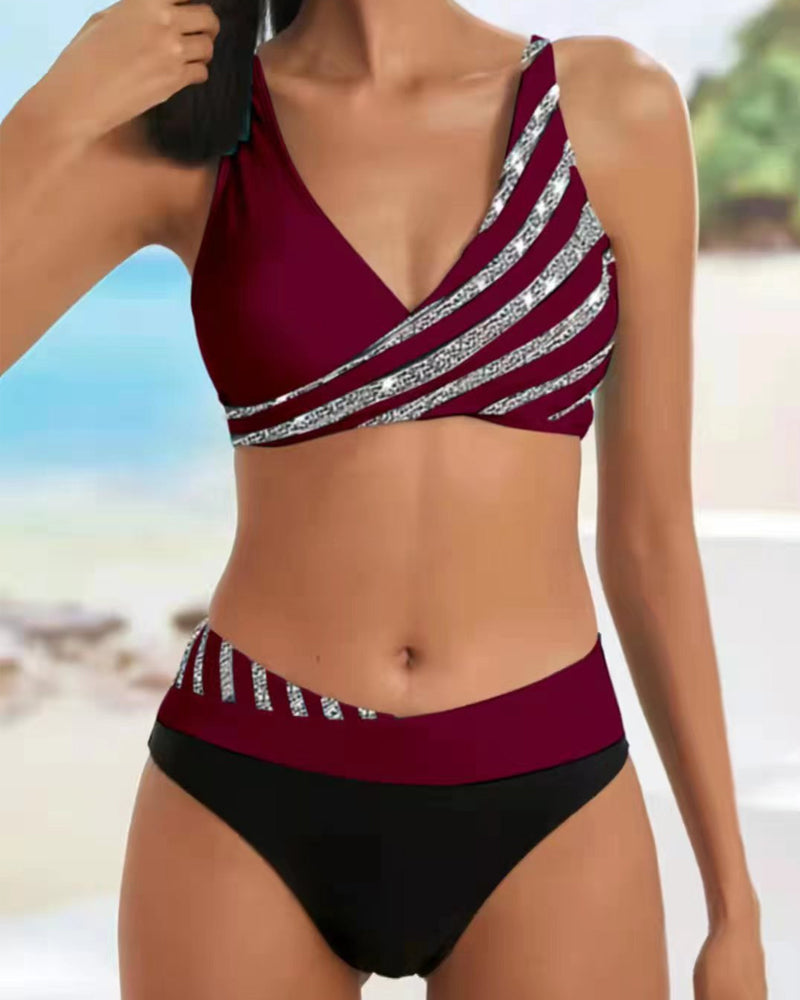 Beatrice - Printed Bikini in Warm Tones