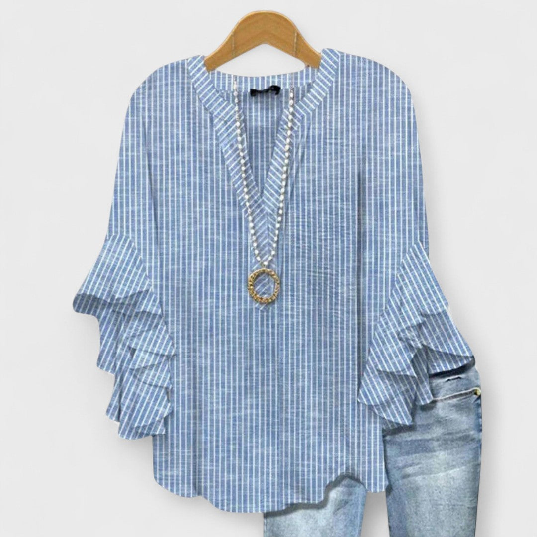 MARIBEL – FLOWY RUFFLE TOP