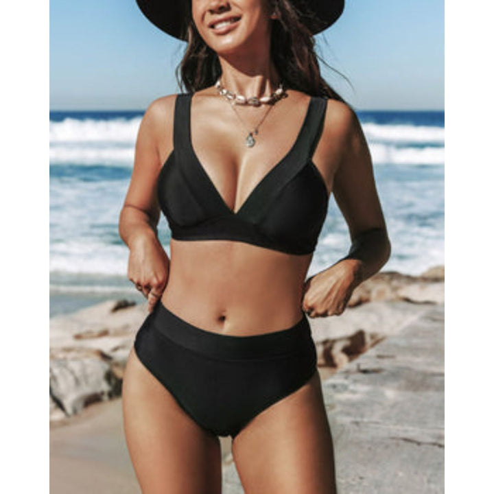 Beatrice - Solid high-cut swimsuit