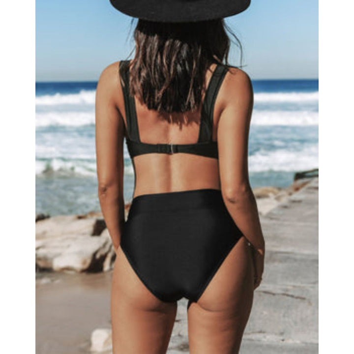 Beatrice - Solid high-cut swimsuit