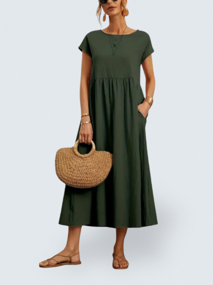 Thalia | Midi Dress with Pockets
