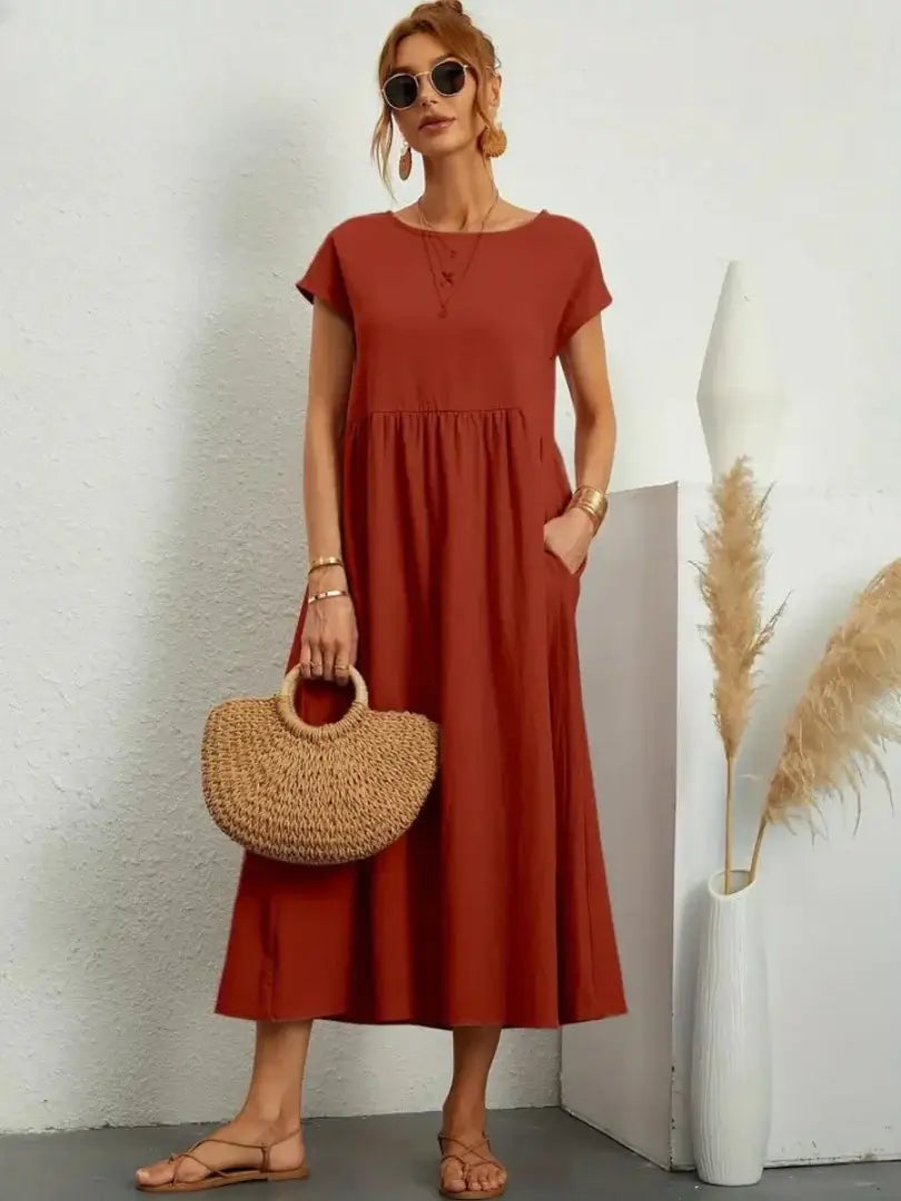 Thalia | Midi Dress with Pockets
