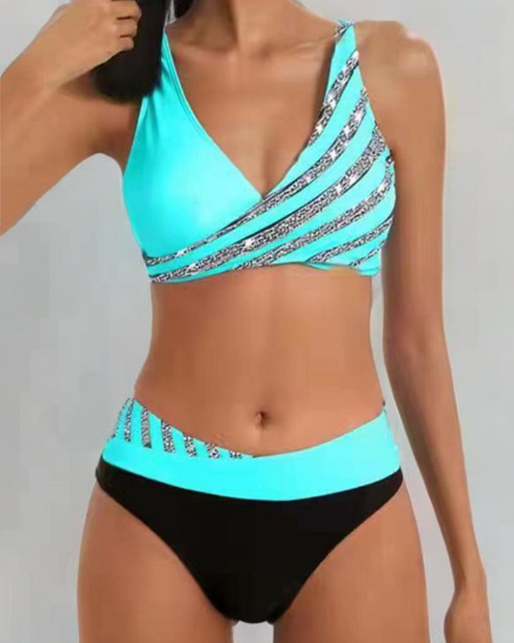 Beatrice - Printed Bikini in Warm Tones