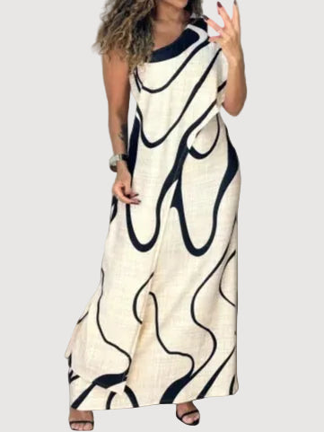 VANESSA – ABSTRACT PRINT MAXI DRESS