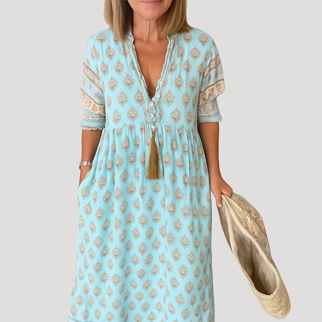 MIA – PATTERNED MAXI DRESS