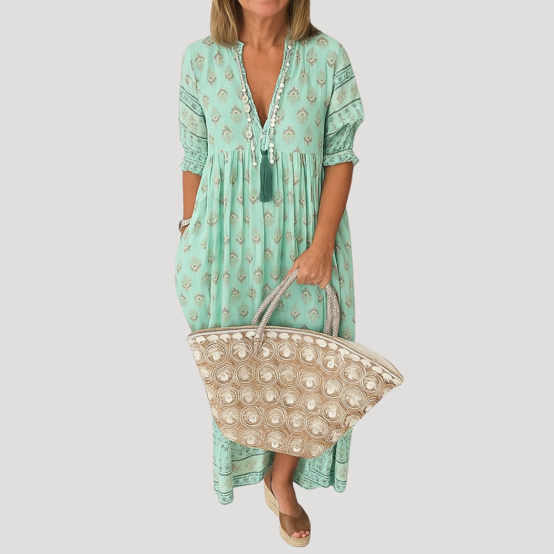 MIA – PATTERNED MAXI DRESS