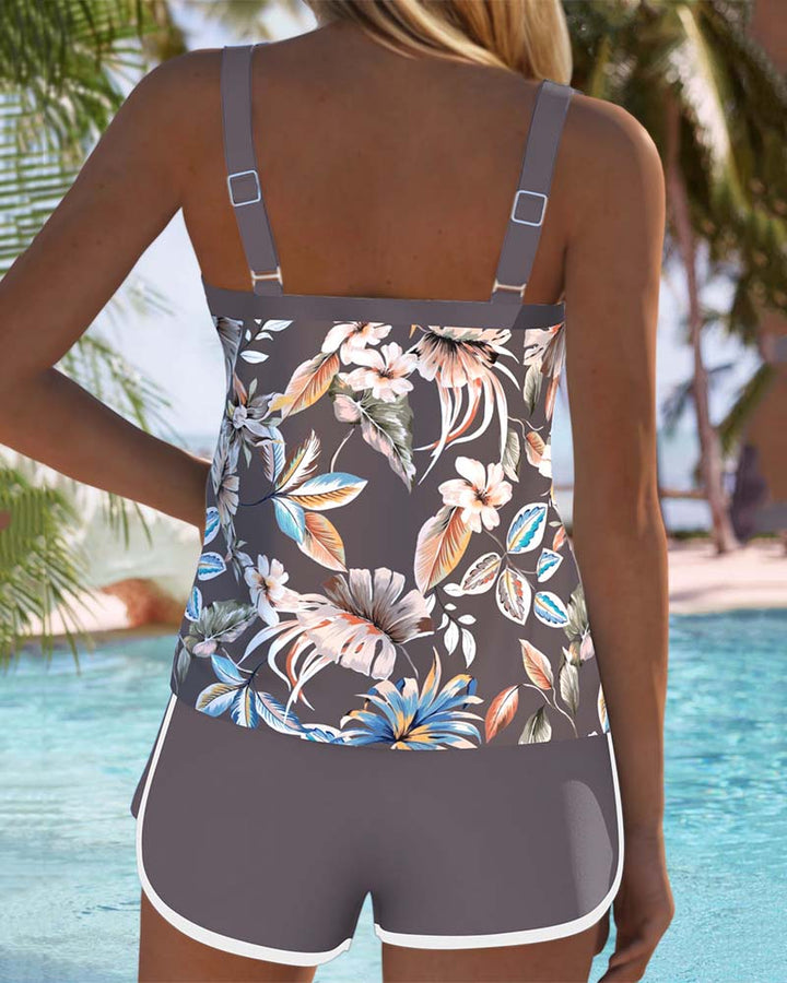 Maisie — Printed U-Neck Tankini Top