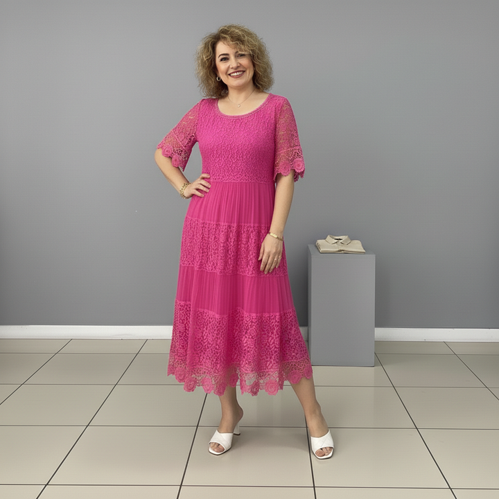 ARELIE – LACE MIDI DRESS
