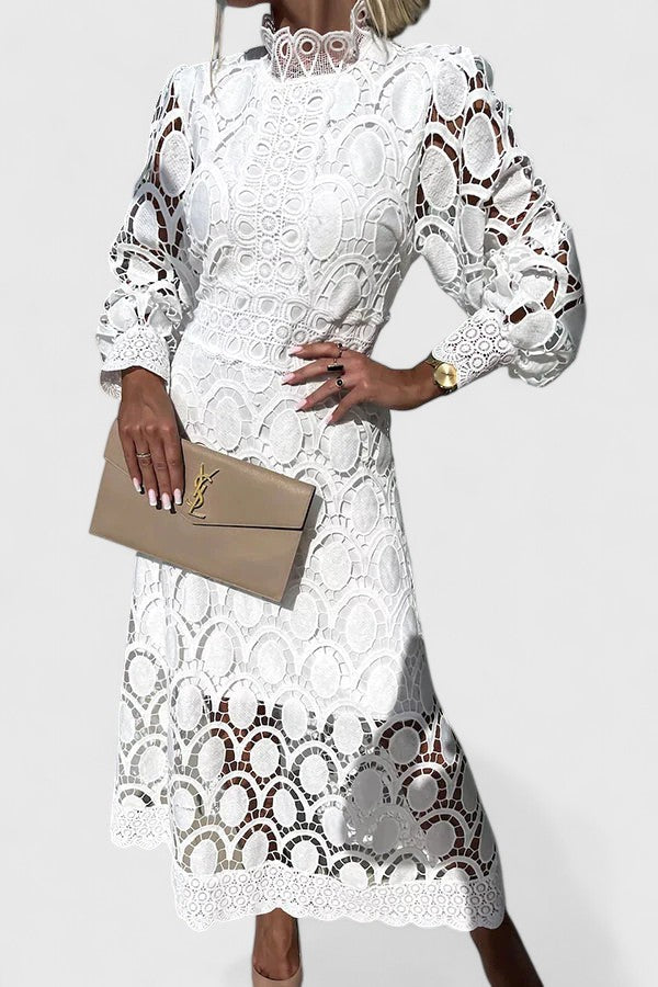 Flora | Lace Midi Dress