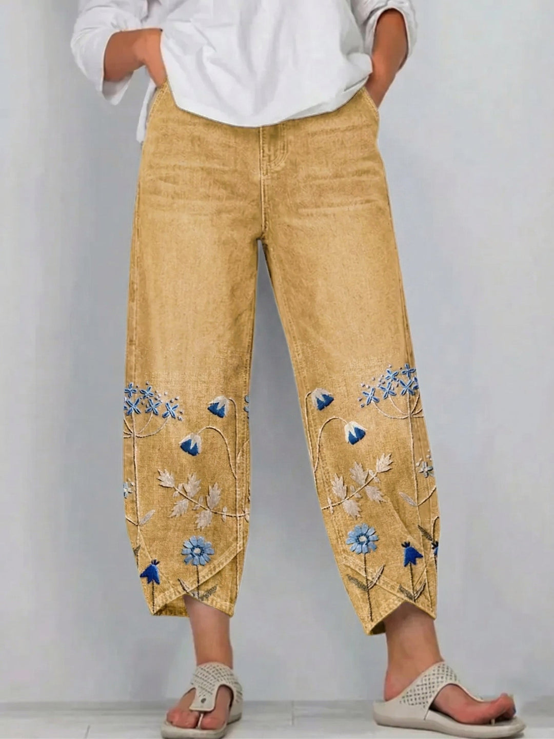 Helen | Embroidered Casual Chic Trousers