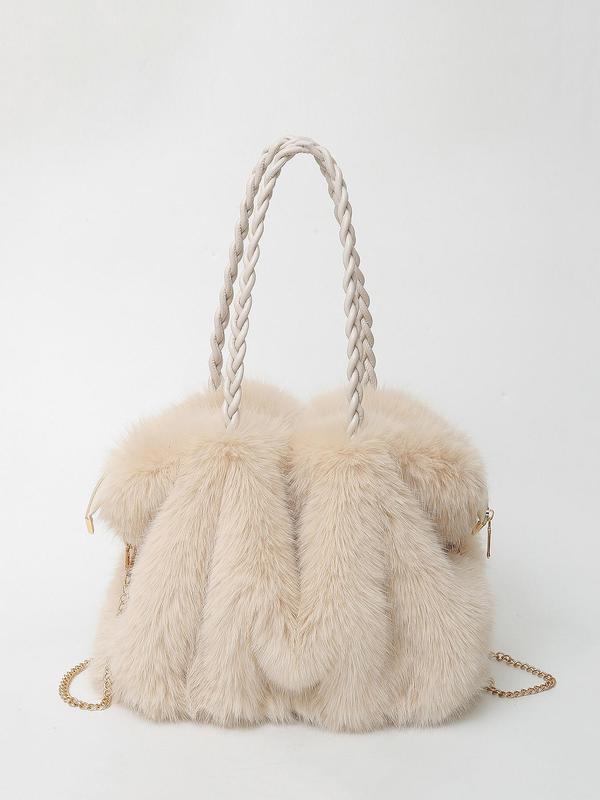 HANNA – VERSATILE PLUSH VELVET SHOULDER TOTE BAG