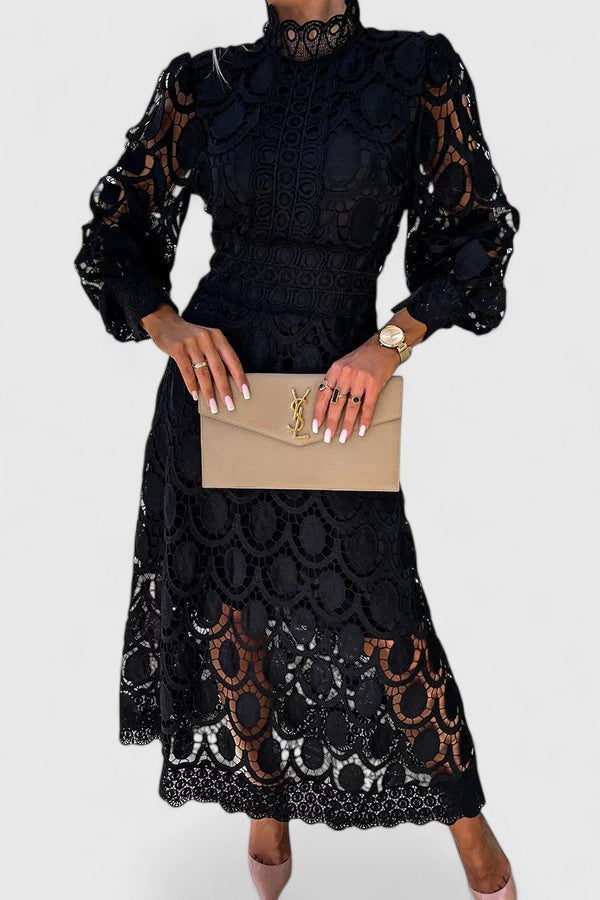 Flora | Lace Midi Dress