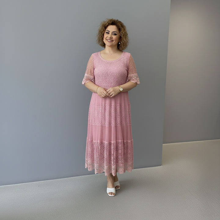 ARELIE – LACE MIDI DRESS