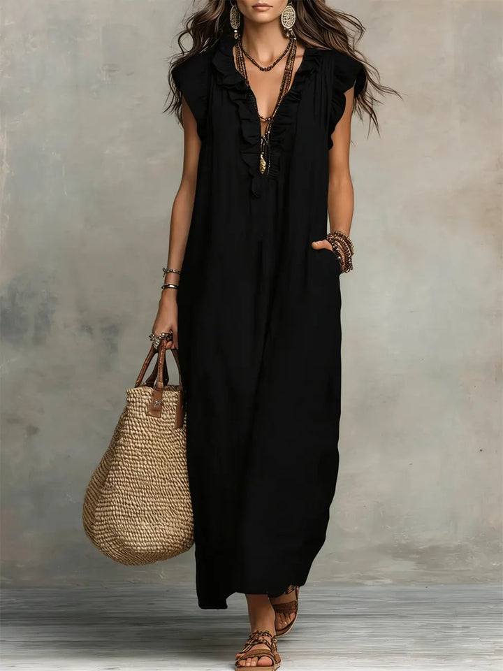 Beatrice bohemian maxi dress in black