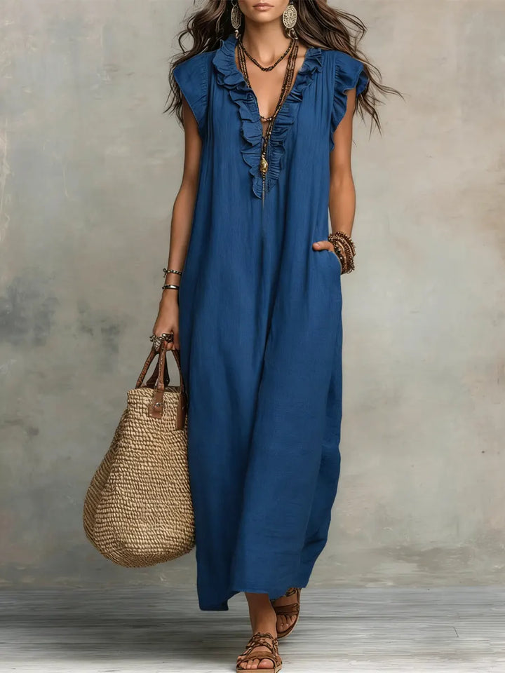 Beatrice bohemian maxi dress in blue