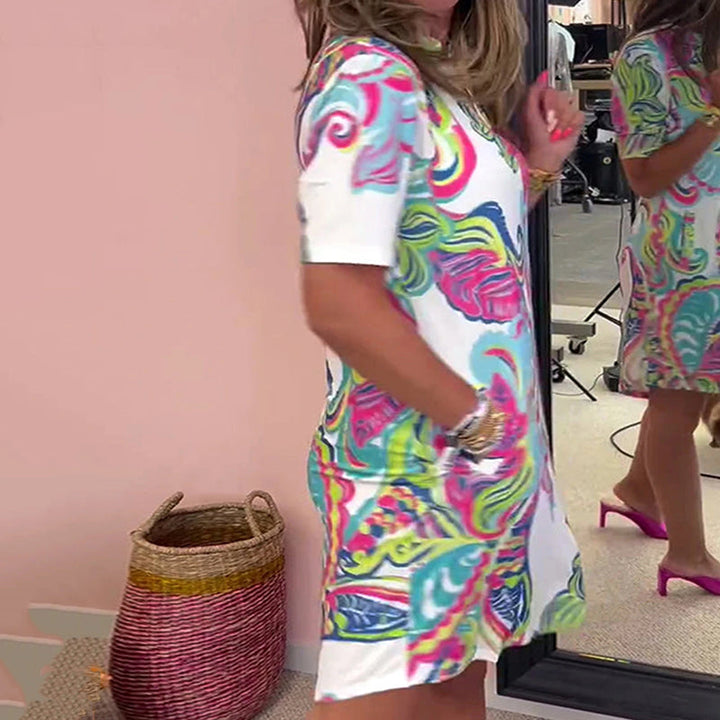 MARLENE – PRINTED MIDI DRESS