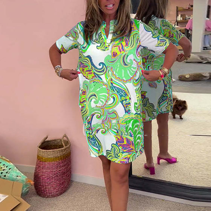 MARLENE – PRINTED MIDI DRESS