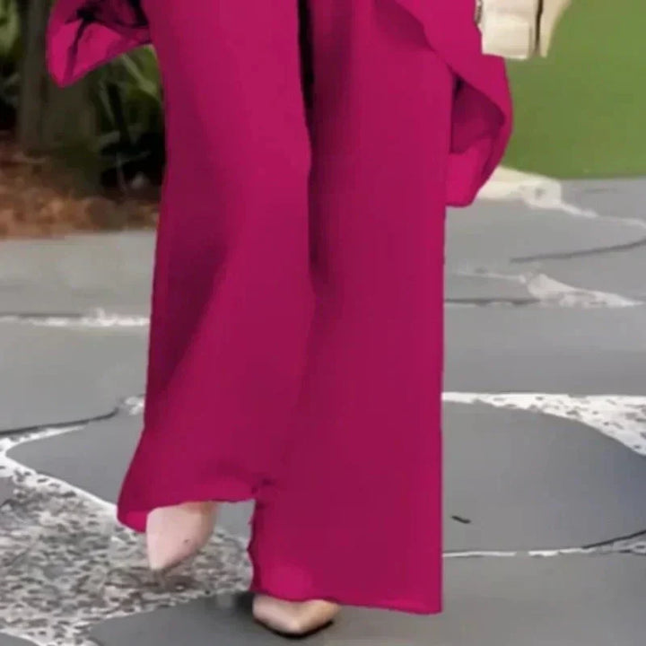 FREYA – DRAPED WIDE-LEG TROUSER SET