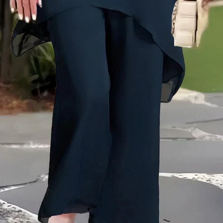 FREYA – DRAPED WIDE-LEG TROUSER SET