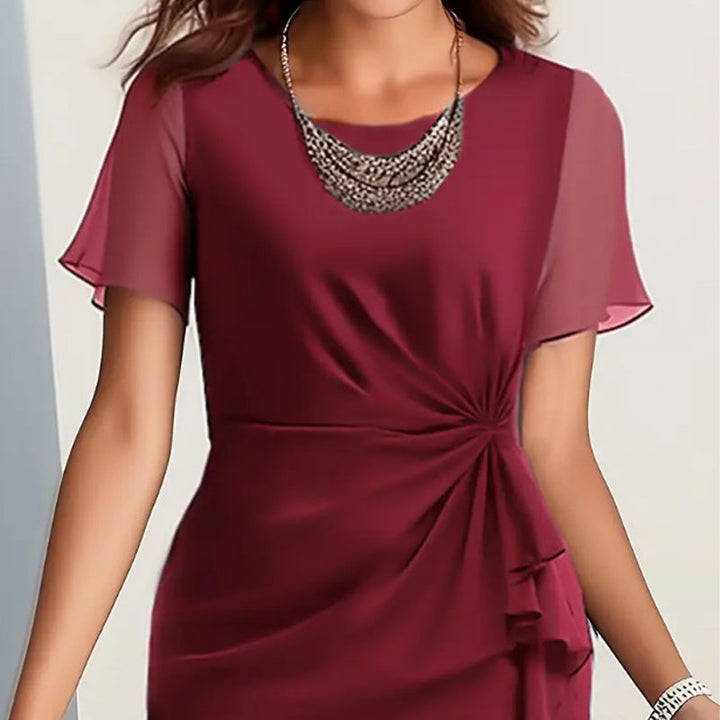 Kyla - Soft-Touch Gathered-Waist Dress