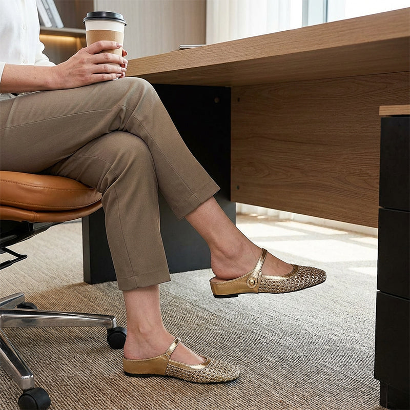 Dorello | Square-Toe Mary Jane Mules