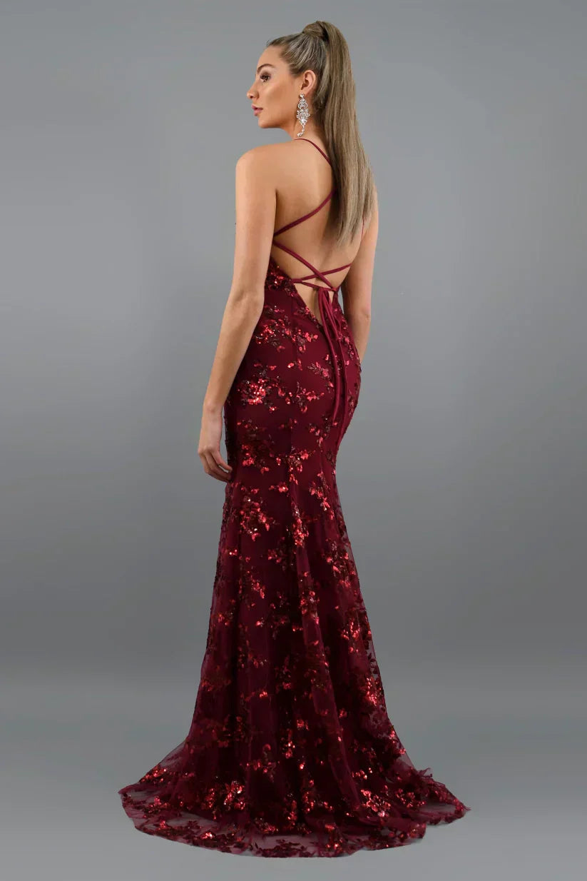 SKYE – SEQUIN MAXI EVENING DRESS