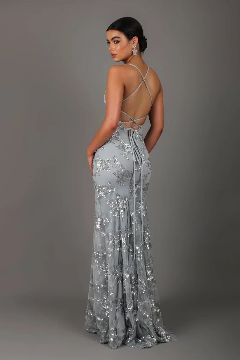 SKYE – SEQUIN MAXI EVENING DRESS